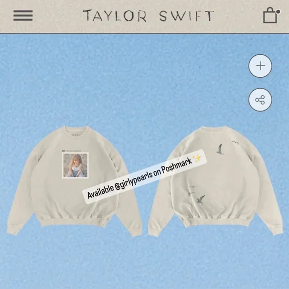 Taylor Swift 1989 Beige Crewneck (Taylor’s Version) Offical Merch NEW